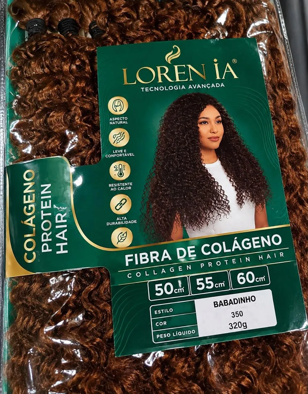 Babadinho collagen fiber Protein Hair packaging, close up