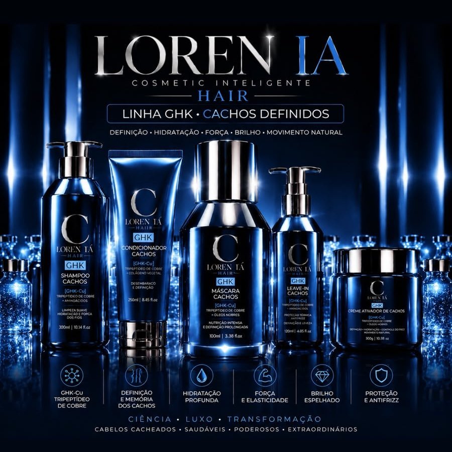 GHK-C Defined Curls line in blue bottles