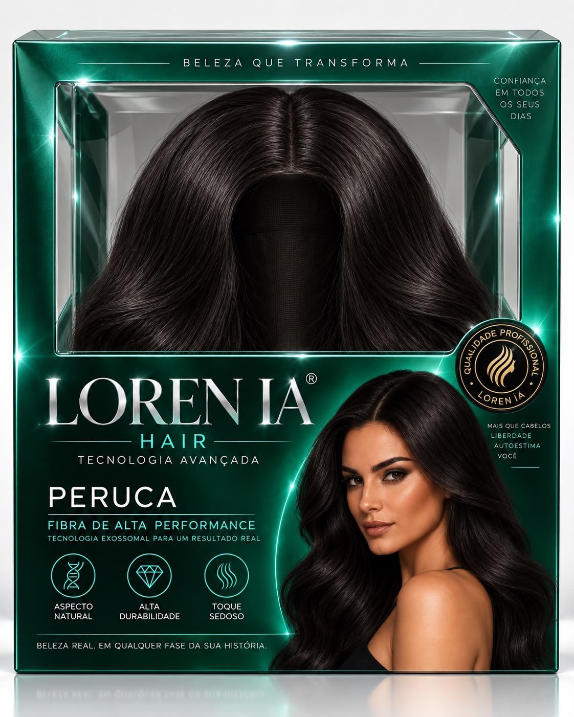 LOREN IA Hair wig box with a lace front